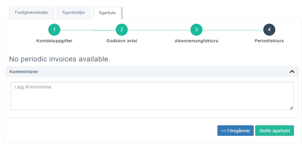 07 - Change of periodic invoices - no periodic invoices