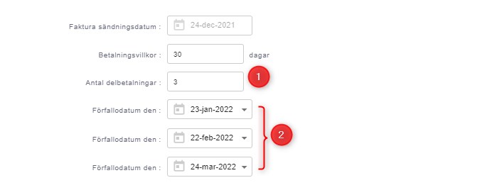 Send Invoices to multiple - multiple installment