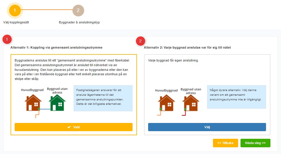 Add more connections without addresses to the same property