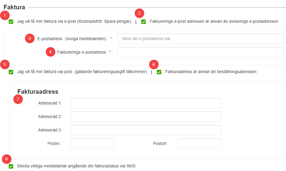 Invoice Communication Preferences for group contracts