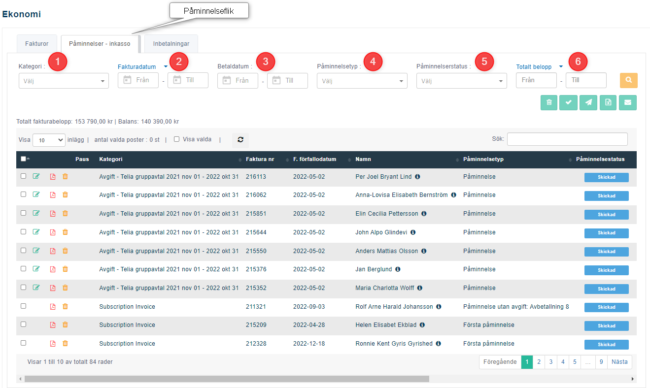 Invoice reminder tab 1-1